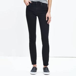 Madewell Tall 9" High Rise Skinny Jeans Black 29 Tall
